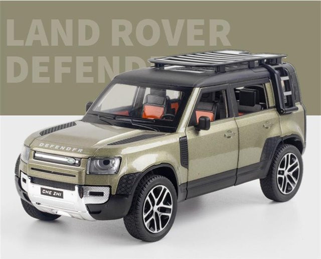 Linyi toy car Land Rover, SUV Legierungsauto Modell, 1:24, Metall, Grau - Bild 1