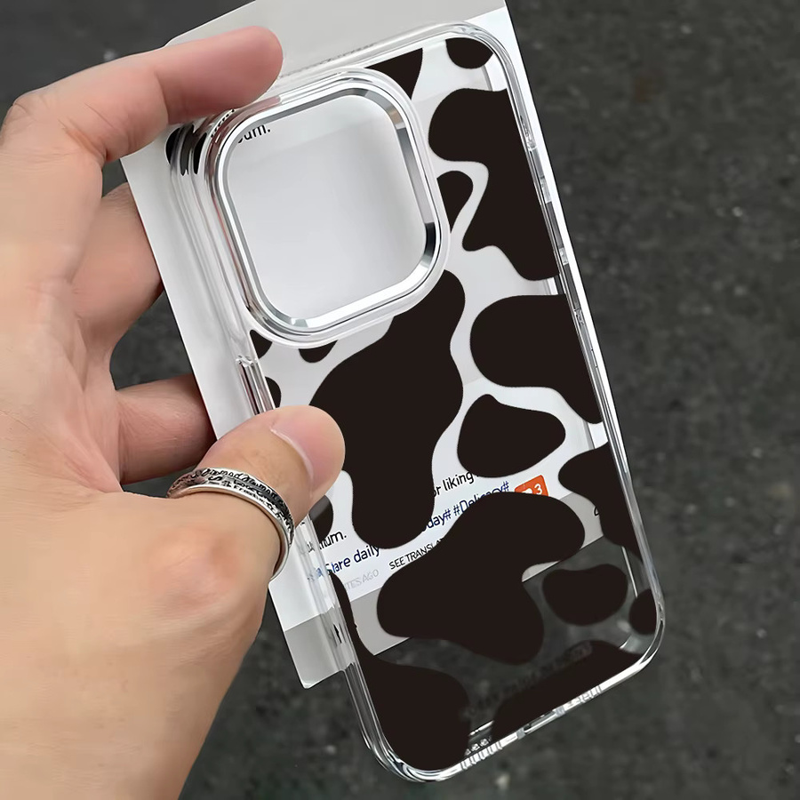 Transparente Silikon-Handyhülle mit Kuh-Print für Apple iPhone 11 bis iPhone 17 Pro Max - Bild 2