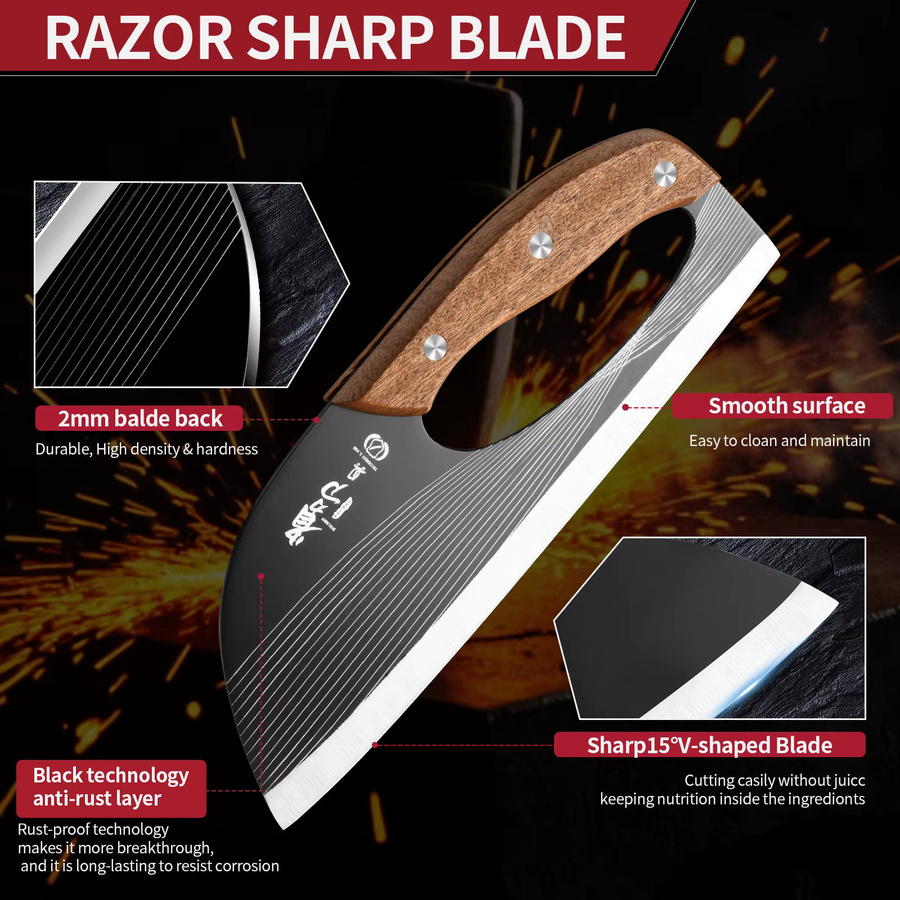 PLYS Chef Knife mit Holzgriff und Messerabdeckung - Bild 3