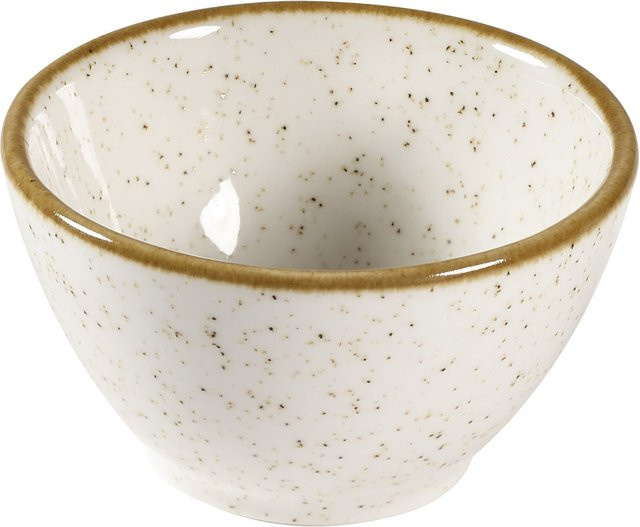 Churchill Dip Schale Stonecast Barley White in Weiß/Braun, 12er Pack, Volumen: 110 ml, Durchmesser: 8,5 cm - Bild 1