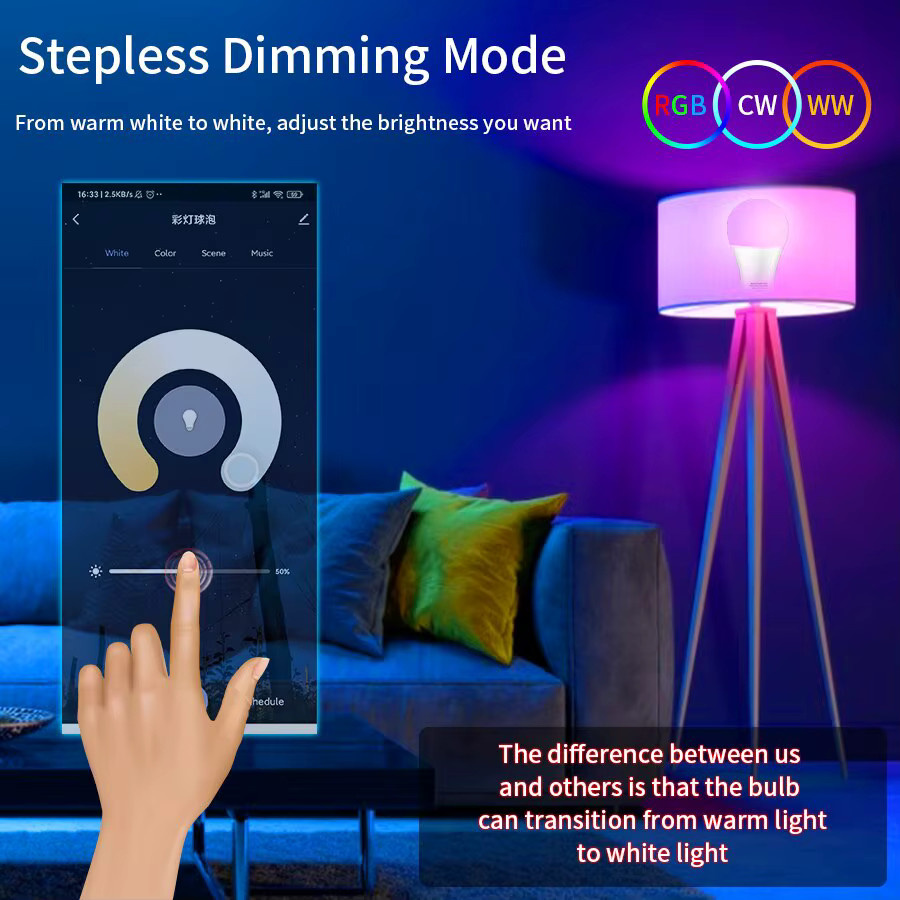 AILEHKUO Zigbee Smart Glühbirne RGB E27 LED Lampe mit Tuya, kompatibel mit Alexa, Google Home und SmartThings - Bild 2