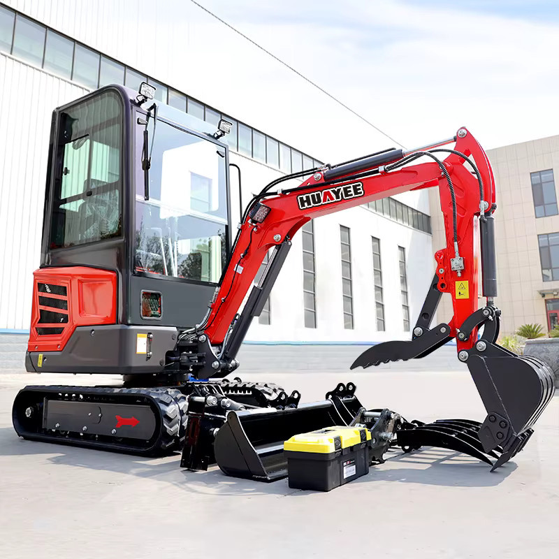 Huayee Mini-Raupenbagger 1,8 Tonnen in Rot mit Euro-5-Emissionsstandard - Bild 2