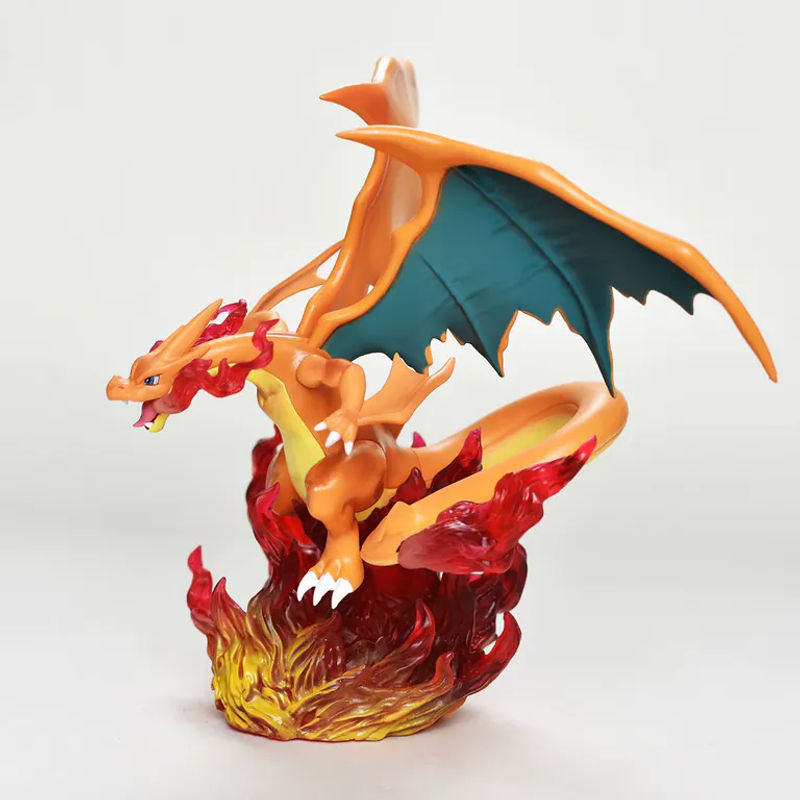 Pokémon Mega Glurak Actionfigur aus Kunststoff, mehrfarbige Anime Figur als Sammlerstück und Desktop-Ornament - Bild 5