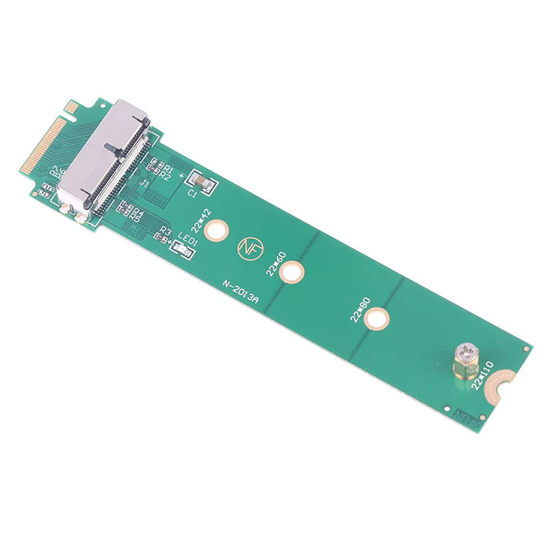 JETTING M.2 Key M NGFF PCI-e Adapter-Konverterkarte für MacBook Air Pro 12+16 Pin SSD in Grün - Bild 1