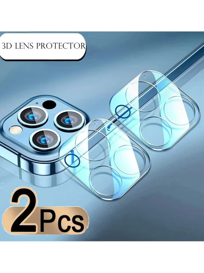 2er Set 3D Full Cover Objektivschutz aus gehärtetem Glas für Apple iPhone 17 Pro Max 16 15 14 13 mini Plus Air 16e in Transparent - Bild 7