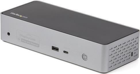 StarTech.com USB-C Dockingstation DK31C4DPPDUE mit 4K 60Hz Quad Monitor Unterstützung, DisplayPort, HDMI, 100W Power Delivery, USB-Hub, Ethernet und Audio in Schwarz/Grau - Bild 1