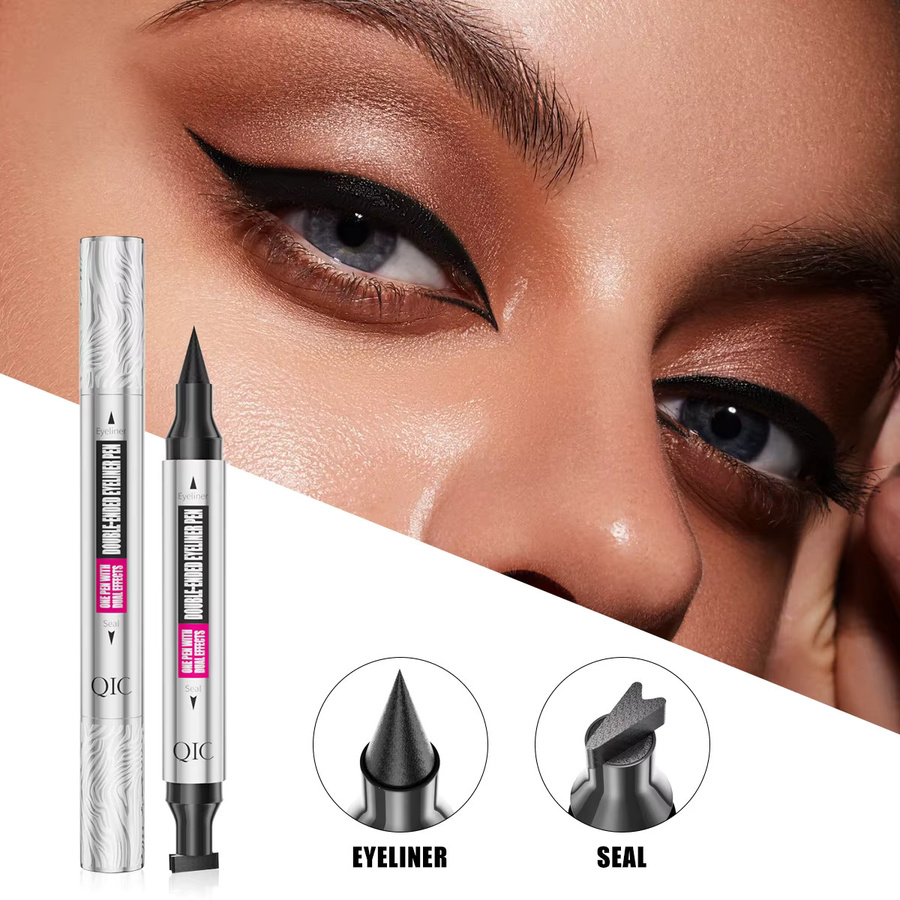 QIC 2-in-1 Eyeliner-Stift, schwarz, matt - Bild 3