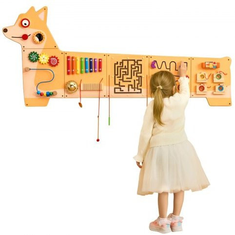 VEVOR Puppy Activity Wall Busy Board Panels, Montessori Lernspielzeug, ab 3 Jahre - Bild 1