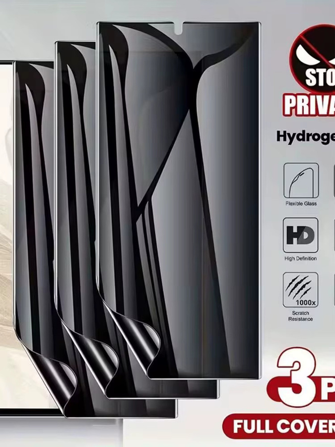 3er-Set Hydrogel Privatsphäre Displayschutz für Realme X7 Max, X50m, X50t, X50 5G und X50 Pro Player Edition Anti-Spy Screen Protector - Bild 7