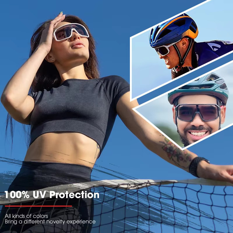 SCVCN Sportsonnenbrille, Vollrand, black, Kunststoff - Bild 3