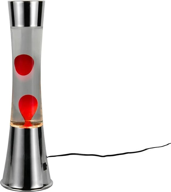 Reality LED-Lavaleuchte Etna in Rot mit Glasgehäuse und Dimmfunktion, Durchmesser: 11,5 cm - Bild 1