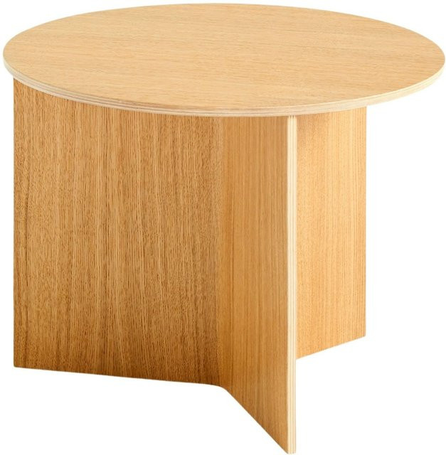 HAY Slit Beistelltisch Wood Rund aus Holz in Eiche oder Nussbaum - Bild 1
