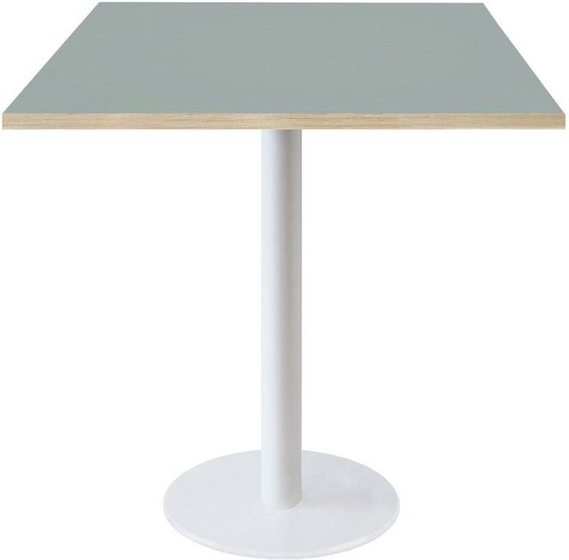 RestooTab Tisch Rome quadratisch in Weiß, Grau und Braun, B/T/H: 70 x 70 x 75 cm - Bild 1