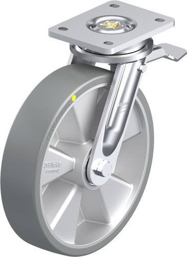 Blickle Lenkrolle LO-ALTH 250K-ST-AS mit Feststeller in Silber und Grau, Rad-Durchmesser: 250 mm, Tragfähigkeit: 1000 kg - Bild 1