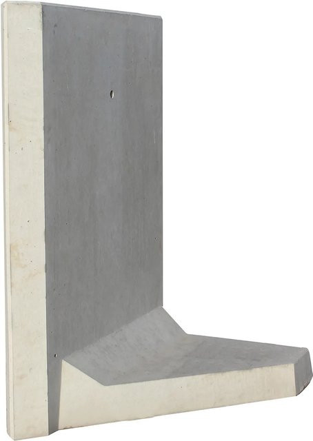 Diephaus L-Stein Ecke bewehrt Grau 90 Grad B: 130 cm, T: 100 cm, H: 12 cm, 2-teilig - Bild 1