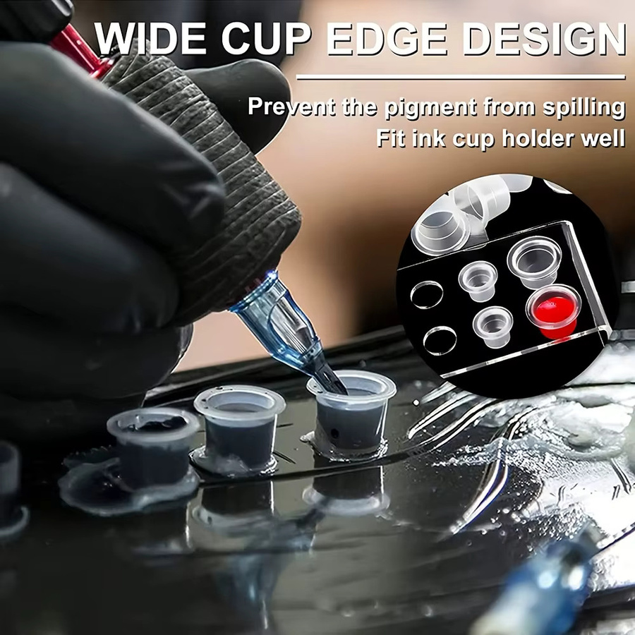 PEPAX Tattoo Ink Cups, 1001 Stück, Kunststoff, Klar, 8/11/15mm - Bild 5