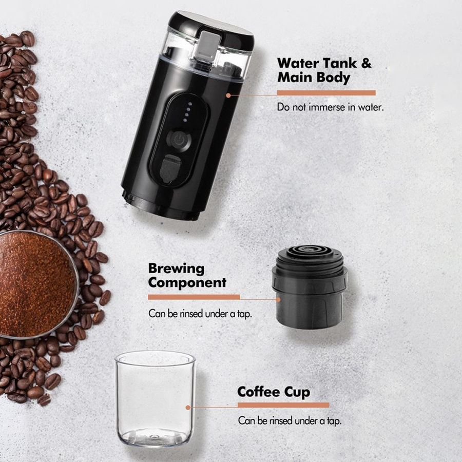 Tooarts Tragbare Elektrische Espresso Kaffee Maschine Cordless Mini Kaffee Maker mit Heizfunktion in Weiß - Bild 6