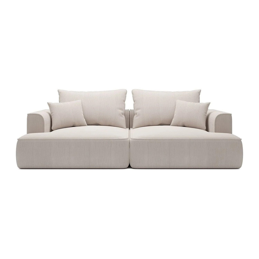 Vente-unique Sofa Pineta in Beige aus Cordsamt mit Breite: 260 cm - Bild 2