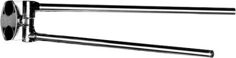 XIMAX Handtuchstange aus Kunststoff in Silber, B/H/T: 7 x 7 x 39 cm - Bild 1