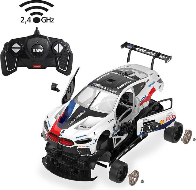 JAMARA BMW M8 GTE Rennwagen Bausatz 1:18 weiß - Bild 3