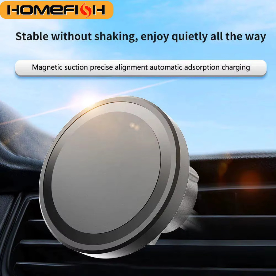 HOMEFISH Magnetische Drahtlose Ladestation für Smartphone, Smartwatch und Kopfhörer in Schwarz - Bild 3