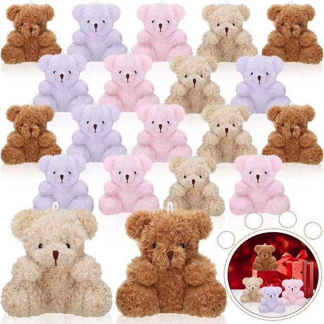 Linyi toy Mini Bär Plüschtier, 36-teiliges Set, bunt/mehrfarbig - Bild 1