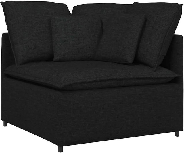 vidaXL Modulares Sofa Eckmodul mit Kissen Schwarz Breite: 100 cm - Bild 1