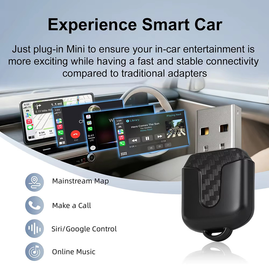 EzoneTronics Wireless CarPlay und Android Auto Adapter in Schwarz mit 5 GHz Wi-Fi für USB Plug & Play - Bild 6