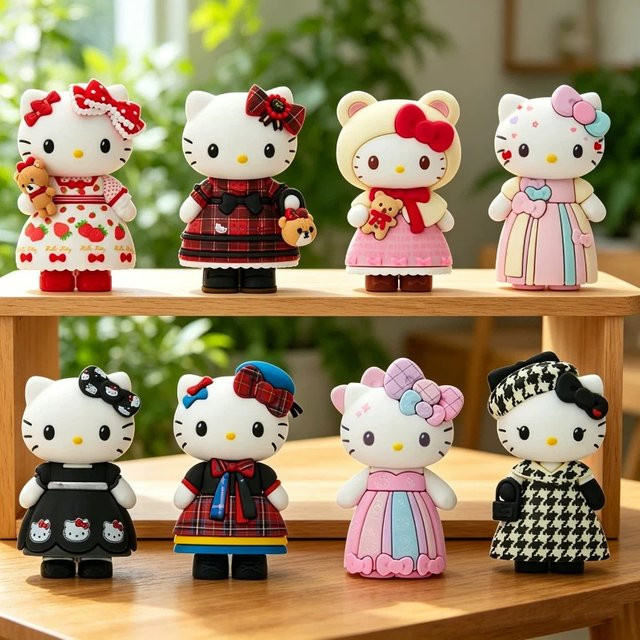 Sanrio KT-Katze Socialite-Stil, Blindbox-Figur, Einzelfigur - Bild 1