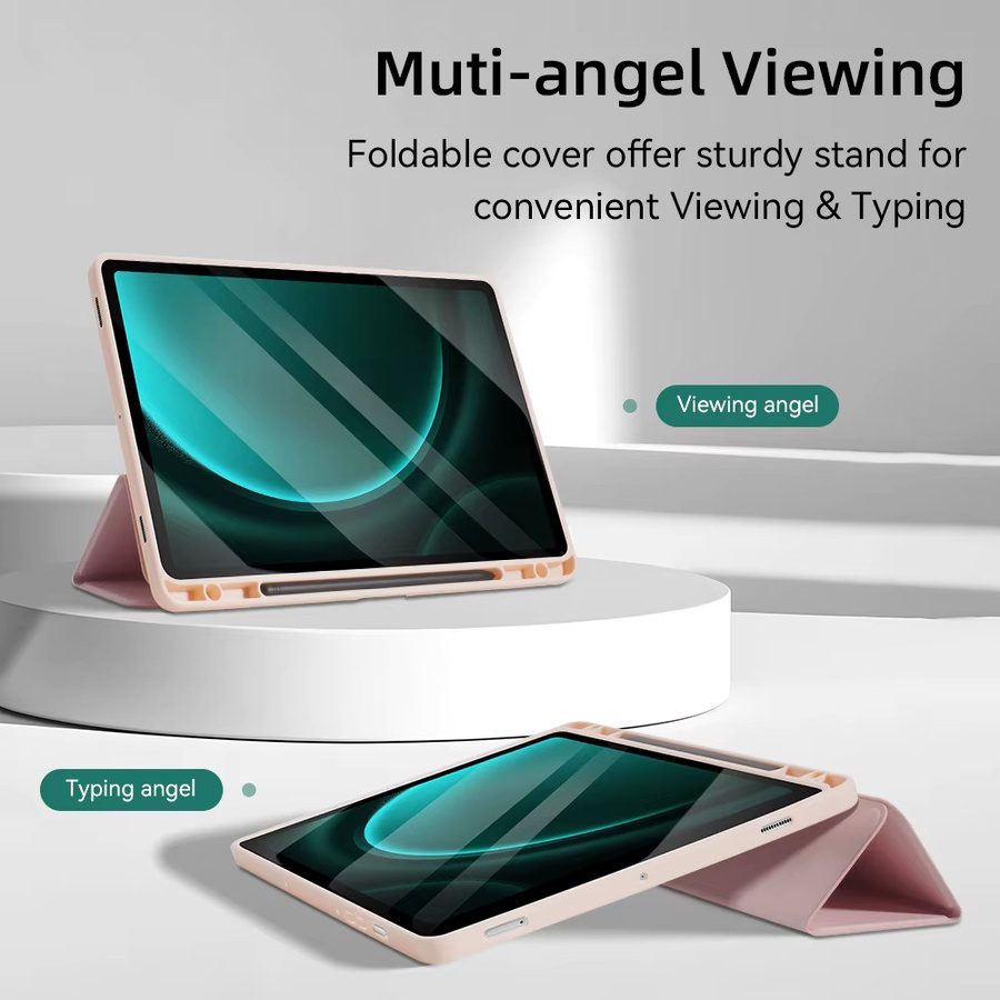 Samsung Tablet-Hülle für Tab S7 S8 S9 S6 Lite S7 FE mit Stifthalter in Blau und Pink - Bild 2
