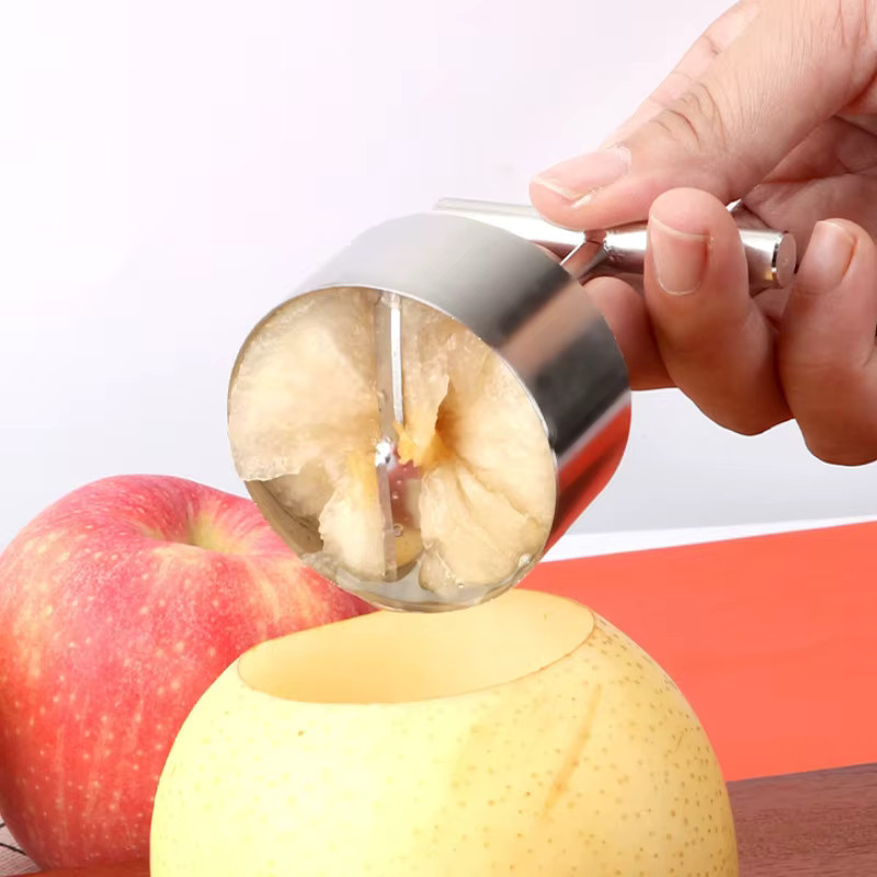 Fruit Core Digger Apfel- und Birnenentkerner aus Edelstahl in Silber - Bild 2