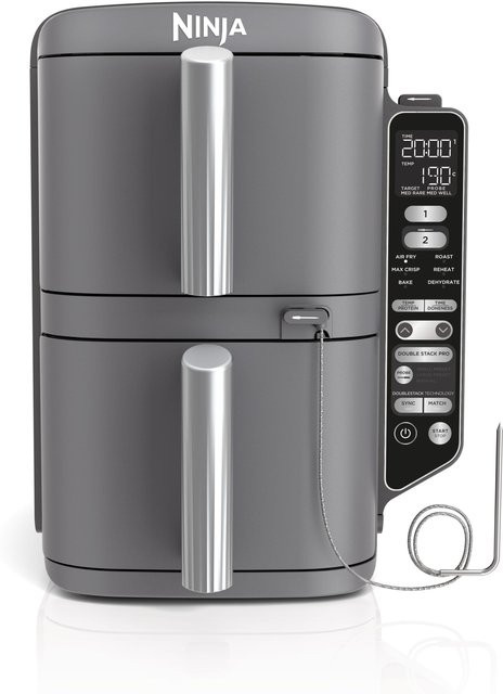 Ninja SL451EU Double Stack XL 2-Ebenen Doppel-Heißluftfritteuse in Grau - Bild 2