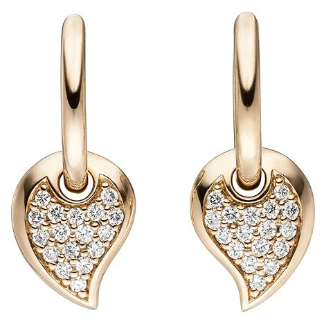 Colfem Creolen 585 Rotgold, Diamant, Damen - Bild 1