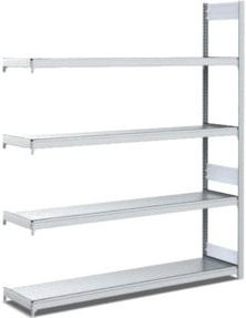 Bito Bereitstellregal BG20413A aus Stahl in Silber, B/T/H: 130,8 x 42,4 x 200,0 cm - Bild 1