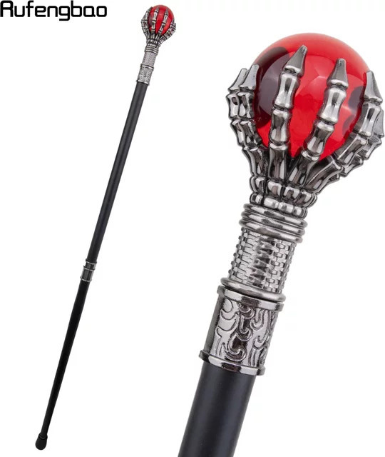 Rufengbao Gehstockknopf, Rote Glaskugel, Steampunk, Herren, 93cm - Bild 1