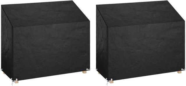 vidaXL Gartenbank Abdeckungen 2er Set mit 8 Ösen B/T/H: 160 x 70 x 70/88 cm - Bild 1