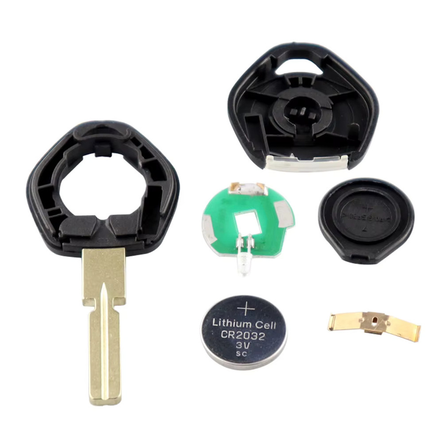 YIQIXIN Fernbedienung Auto Schlüssel Shell für BMW 3 5 7 Z3 E36 E34 E38 mit LED Licht und Transponder, Farbe: Schwarz - Bild 5