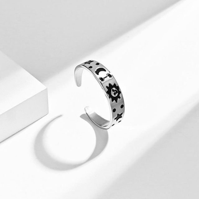 YIRAN Jewelry Armreif Titanstahl, Weiß, Unisex - Bild 1