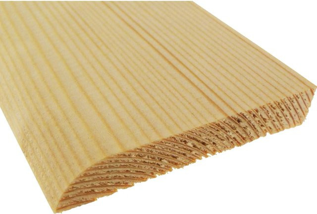 Döllken Profiles Sockelleiste aus Massivholz Fichte in Braun und Beige, Höhe: 5,8 cm, Tiefe: 1 cm, Länge: 240 cm - Bild 1