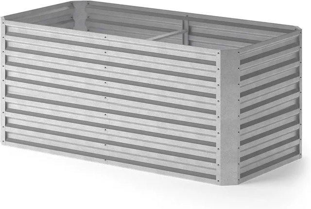 OK-Living Hochbeet aus Stahl in Silber, Breite: 180 cm, Tiefe: 90 cm, Höhe: 3 cm - Bild 1