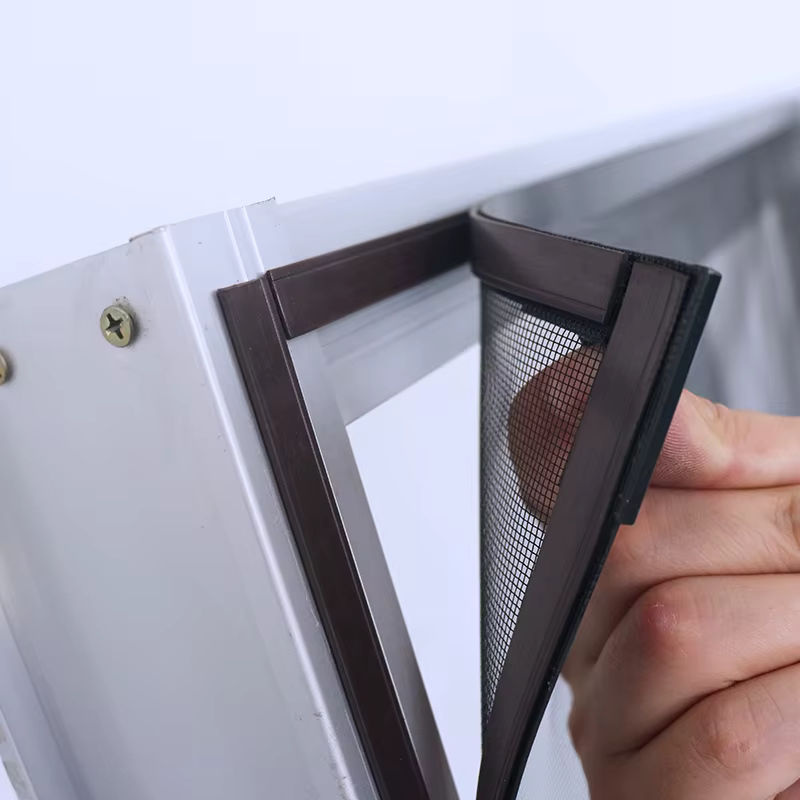 DTGJ Magnetisches Fenster-Moskitonetz aus Fiberglas in Schwarz, individuell anpassbarer Anti-Insekten-Bildschirm aus Tüll - Bild 3
