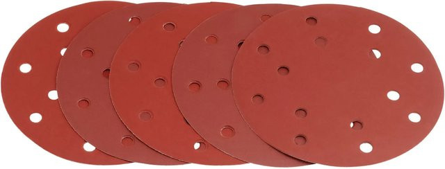 LUX-TOOLS Schleifauflagen für Exzenterschleifer, 150 mm, Körnung K 60, Rot - Bild 1