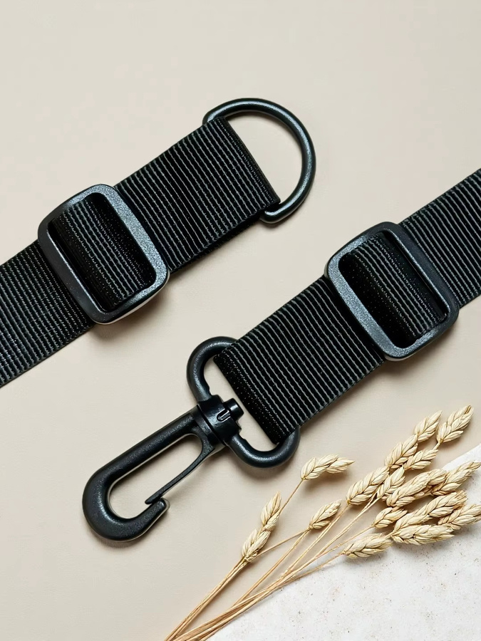 RoYishi Kunststoff-Gürtelschnallen-Set in Schwarz, 15 Stück, Set mit D-Ring-Schnallen, rechteckigen Schiebe-Einstellschnallen und drehbaren Hakenschnallen für 20–38 mm Breite - Bild 5