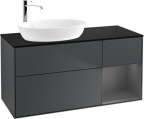 V&B Waschtischunterschrank Finion mit Wandbeleuchtung, lackiert, Breite: 120 cm, Tiefe: 50,1 cm, Höhe: 50,1 cm - Bild 1