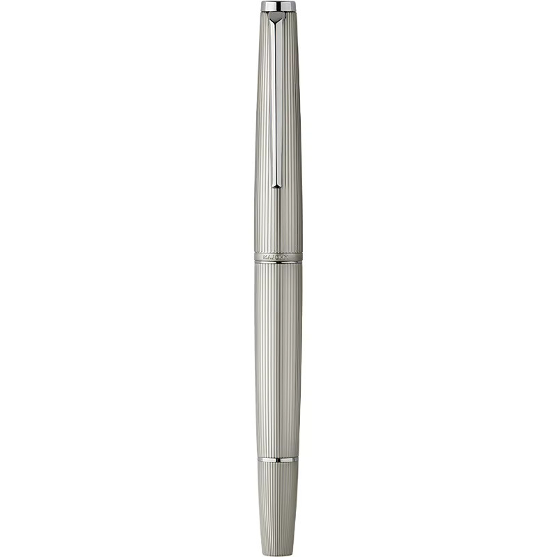 MAJOHN B32 Metall-Kugelschreiber mit Schmetterlingsfeder und geätzten Streifen in Gold, 0,5 mm Stiftspitze - Bild 2