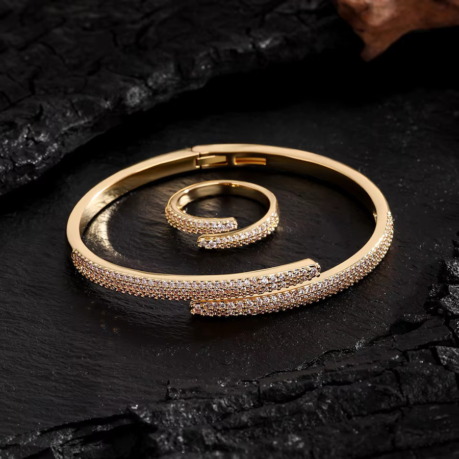 ZAKOL Schmuck-Set Armband-Ring, Zirkonia, Gold, Damen - Bild 2