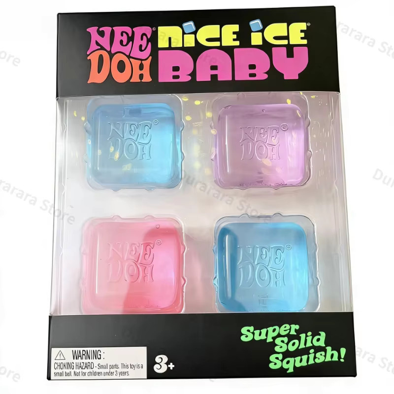 Needoh Nice Ice Baby Mini, quadratische sensorische Spielzeuge, 4er-Set - Bild 3
