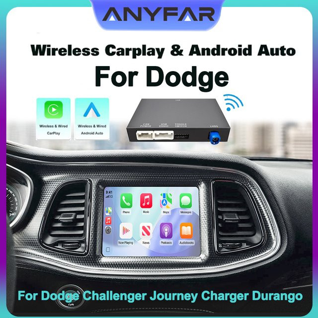 ANYFAR CarPlay-Schnittstelle für Dodge Challenger Journey Charger Durango mit 8,4-Zoll-Bildschirm, Schwarz - Bild 1