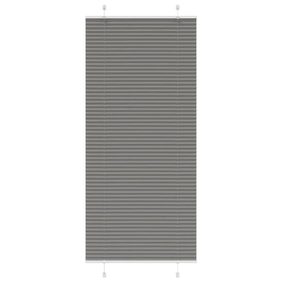 vidaXL Plissee Anthrazit semi-transparent aus Polyester B: 85 cm, H: 200 cm - Bild 2