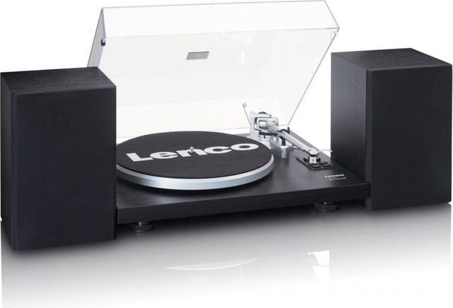 Lenco LS-500BK HiFi-Plattenspieler mit Bluetooth und Lautsprecherset in Schwarz - Bild 2